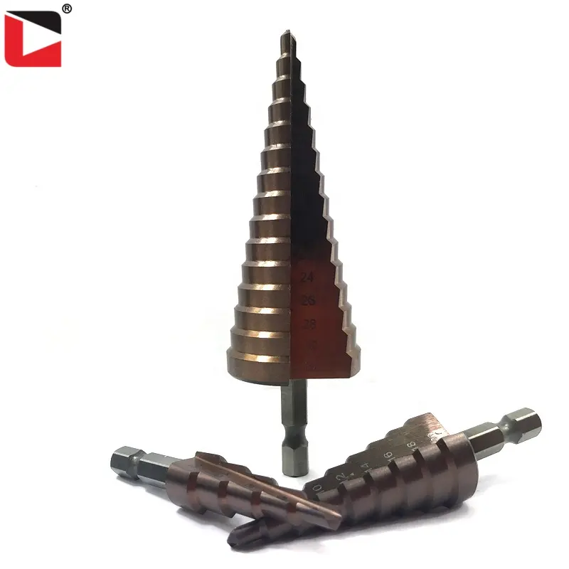 4-12/4-20/4-32mm HSS M35 hex shank step drill for wood  metal  stainless steel