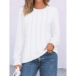 2025 2025 blusas túnica plisada de otoño para mujer de manga larga de satén elegante Casual Top traje de moda - Product Image 4
