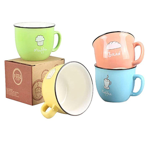Tasse en céramique style rétro effet émail Color Glaze – Idéale pour le lait, le café – Cadeau parfait pour la <span class=keywords><strong>Fête</strong></span> <span class=keywords><strong>des</strong></span> Pères et l'Oktoberfest - Product Image 4