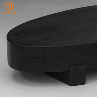 Table basse Ferly 2025, nouvelle collection, meubles de salon, style vintage, bois naturel, ronde ou ovale
