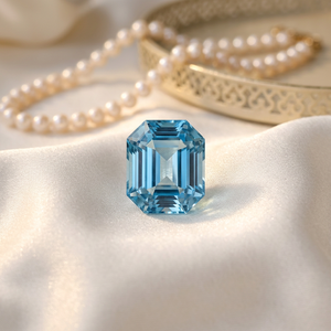Aigue-marine bleue naturelle de qualité supérieure, taille émeraude, 3,83 carats, provenant du Brésil - Product Image 3