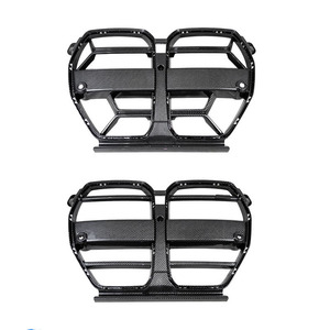 Griglia Paraurti Anteriore per BMW M3 G80 M4 G82 G83 2020-2023 Stile V/CS Ricambi <span class=keywords><strong>Auto</strong></span> Nero Lucido Effetto Carbonio - Product Image 1