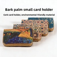 Dompet Koin PU Lintas Batas Bahan Ramah Lingkungan Penutup Ritsleting Cetak Berwarna Penuh Pola Multi-warna Tempat Koin