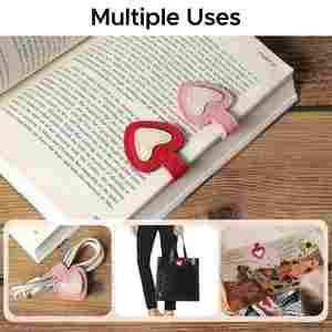 Magnetic Leather <b>Bookmarks</b> Magnetic Pen Holder Book Marks Clip <b>Gift</b> for Book Lover Readers - Product Image 4