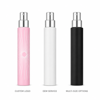 Flacon de parfum vide, vaporisateur de voyage 35 ml, atomiseur fin avec capuchon en métal doré, flacon de parfum rechargeable blanc, vente en gros, logo personnalisé