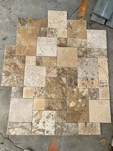 Pavés en <span class=keywords><strong>pierre</strong></span> <span class=keywords><strong>de</strong></span> calcaire beige à motif Versailles naturel pour <span class=keywords><strong>jardin</strong></span> et allée - Product Image 2