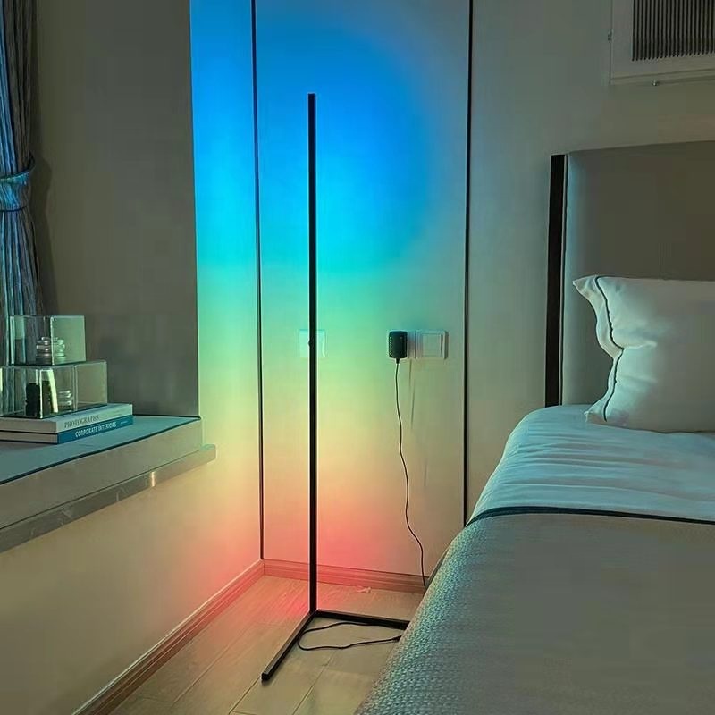 LED Floor Lamp RGB Corner Light with Music Sync Smart Standing Floor Lamp Nightstand Corner Lights