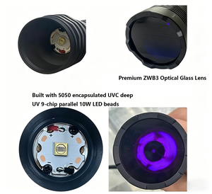 Linterna UVC M58 310nm 254nm, Linterna UV LED de 10W, para Detección de Hongos en Mascotas, Gemas, NDT, Detección <span class=keywords><strong>Forense</strong></span>, Protección de Seguridad, IP66, Camping - Product Image 3