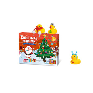 Caja Sorpresa de Navidad con Patito Amarillo, Calendario de Adviento Navideño DIY, Regalo de Cuenta Regresiva, Lindo Patito de Vinilo - Product Image 1