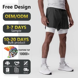 Pantalones Cortos Deportivos para Hombre con Bolsillo Interior, Pantalones Cortos Deportivos con Bolsillos y Logotipo, Pantalones Cortos de Baloncesto de Secado Rápido para Gimnasio y Fitness - Product Image 1