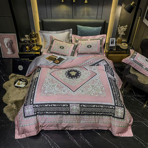 Juego de <span class=keywords><strong>Cama</strong></span> de 4 Piezas de Gran Tamaño Personalizado, Diseño Nórdico de Lujo, Impresión Digital, Juego de Ropa de <span class=keywords><strong>Cama</strong></span> de Algodón Sin Decoloración - Product Image 6