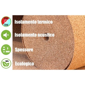 Rouleau de liège naturel pour isolation thermique/acoustique 20m X 1m X 3mm Revêtement de sol en liège - Product Image 1