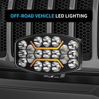 DXZ 10C02 Phare de conduite à 19 LED de 10 pouces avec faisceau spot et DRL 24V Blanc Jaune pour 4x4