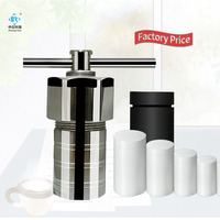 Réacteur autoclave de synthèse hydrothermale en acier inoxydable de laboratoire avec chambre en PTFE 25ml 50ml 100ml 150ml 200ml 250ml 300ml 500ml