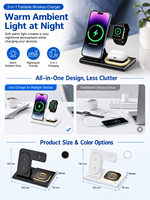 HYTO Produits Tendances 2026 Nouveautés Chargeur Sans Fil Portable à Charge Rapide 15W 3-en-1 pour Téléphone