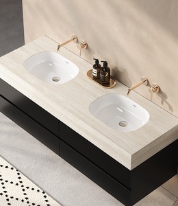 <b>Light</b> luxury rock slab seamless ceramic basin hot bending integrated basin intelligent <b>mirror</b> wall hanging bathroom cabinet - Product Image 3