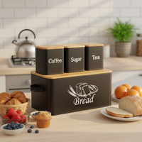 Boîte de conservation alimentaire multifonction moderne en acier inoxydable hermétique et écologique, pot à café, thé, sucre, pour comptoir de cuisine