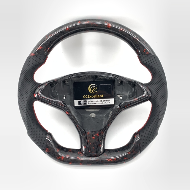 CCExcellent Most Popular Manufacturer Wholesale Forged Carbon Fiber Steering Wheel for Tesla Model S/X