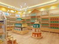Meubles d'intérieur modernes et écologiques en bois, design pour magasin mère et bébé, présentoir de vêtements pour enfants, armoire pour lait infantile