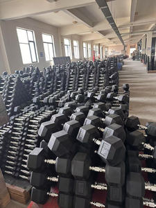 Onestarsports đào tạo quả tạ 2 3 5 10 20 <span class=keywords><strong>30</strong></span> 50 80 100 200 <span class=keywords><strong>lb</strong></span> đầy đủ trọng lượng thiết lập kim loại thép cao su hình lục giác quả tạ - Product Image 4