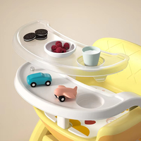 Siège d'enfant multifonctionnel Siège d'alimentation pour bébé avec sons Chaise de salle à manger personnalisée avec plateau pour table à manger