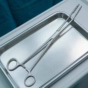 Pinzas quirúrgicas curvas de acero inoxidable ULRICH SPONGE FORCEPS para cirugía general, instrumento de clase I con certificación CE - Product Image 4