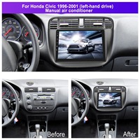 Autoradio Android 9 pouces pour Honda Civic 1995-2001 Conduite à gauche Carplay Android Auto Bt WiFi GPS FM Car Audio