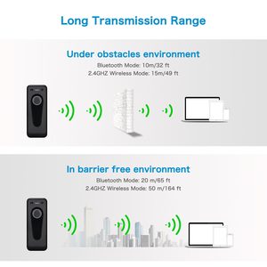 Yjbone 6601 ניידות 2d qr בר קוד קורא ברקוד אלחוטי סורק מיני סורק - Product Image 4