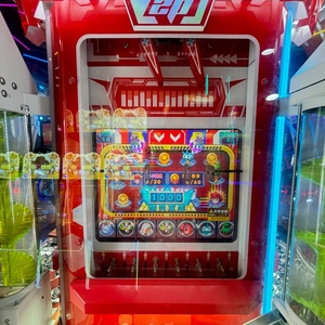 เครื่องเล่นเกมหยอดเหรียญแบบผลักเหรียญ หลายผู้เล่น พร้อมระบบแลกตั๋ว ไฟ LED สำหรับสวนสนุก - Product Image 3