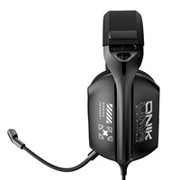 ONIKUMA X12 RGB headset Gaming PC terbaik Model baru headphone Over-Ear USB + 3.5MM 40mm logam DJ olahraga perjalanan aviasi Audiophile
