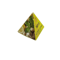 Dossiers de carton ondulé en forme de mini pyramide personnalisés petite boîte d'emballage pour gâteau au chocolat et aliments pour emballage de sucre