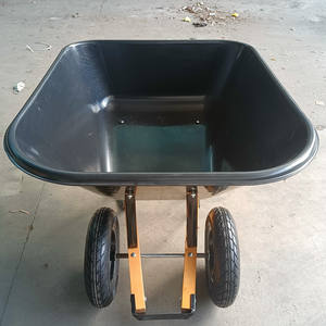 รถเข็นล้อลมคู่ขนาดใหญ่ 10 ฟุต พร้อมถาดพลาสติกและด้ามจับไม้ - Product Image 6