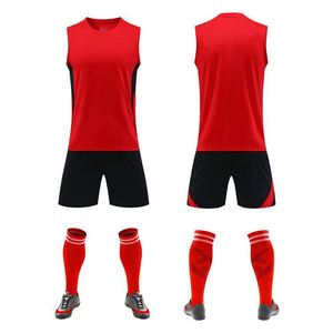 เสื้อกีฬาฟุตบอลสีแดงปี 2026 แบบไม่มีแขน คุณภาพสูง ผลิตจากโพลีเอสเตอร์ แห้งเร็ว ระบายอากาศได้ดี ไซส์ใหญ่ ขายส่งจากโรงงาน - Product Image 1
