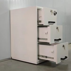 Armoire de classement moderne en métal ignifuge à 4 tiroirs avec serrure à clé, revêtement en poudre écologique pour la maison, le bureau et l'hôtel - Product Image 4