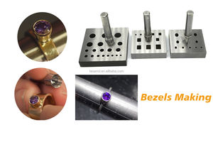 Outils de bijouterie, jeu de poinçons pour sertissage de bélière ronde, bloc de formage de bélière avec poinçon rond - Product Image 6