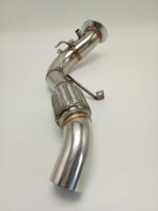 Tuyau de descente en acier inoxydable M57N2 <span class=keywords><strong>335D</strong></span> E90 <span class=keywords><strong>E91</strong></span> E92 Tuyau de sortie Turbo 535D E60 E61 635D E63 E64 X3Tube de tuyau d'échappement 2.75'' - Product Image 4