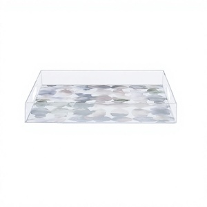 Plateau à dessert en acrylique, design moderne, taille personnalisée, forme rectangulaire, plateau pour dattes et sucreries, au prix le plus bas - Product Image 1