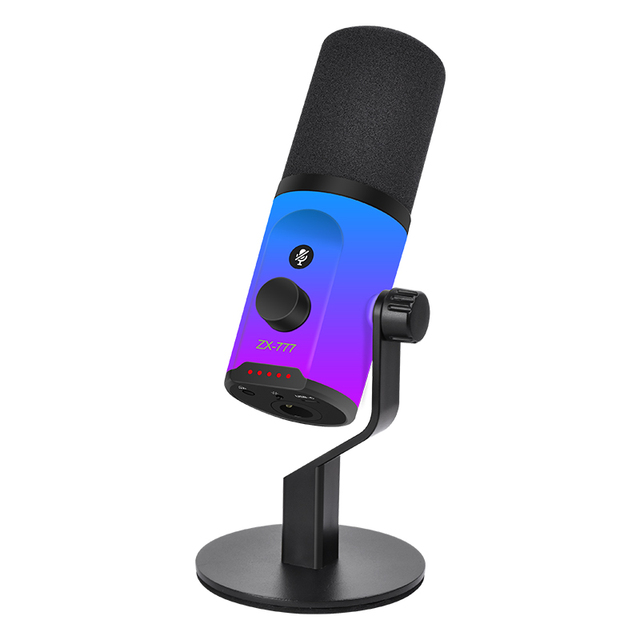 Professional Dynamic Microphone Cardioid RGB Mic USB & XLR Gaming Mic Podcast Equipment Desktop for Streaming Gaming Recording