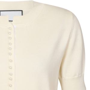 Elegante Cárdigan de Lana para Mujer, Otoño y Primavera, con Botones de Alta Calidad, Mangas Cortas, Tops para Mujer - Product Image 3