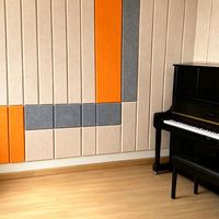 Panneaux acoustiques rainurés en fibre de polyester, panneaux muraux insonorisants à fentes pour églises, salles, écoles et bureaux