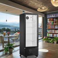 Réfrigérateur vertical à une porte LC-230, refroidisseur de boissons, réfrigérateur commercial, vitrine réfrigérée avec porte en verre, éclairage LED