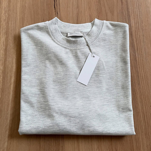 T-shirt unisexe en coton respirant à col rond surdimensionné de qualité supérieure en gros, 250 g/m², poids lourd, coupe ajustée, uni - Product Image 4