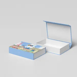 Wholesale custom ribbon closures carton packaging magnetic paper gift folding box