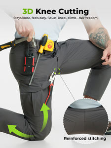 Pantalones Tácticos de Senderismo para Hombre, Resistentes al Agua, de Secado Rápido, Ligeros y Elásticos, con 9 Bolsillos, Pantalones Cargo para Exteriores, OEM - Product Image 4