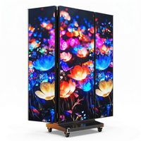 Letrero LED Plegable de Aluminio Fundido a Presión con Unión sin Costuras, Pantalla Publicitaria LED Inteligente de Tres Pliegues para Ferias Comerciales y Tiendas Minoristas