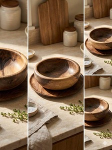 Tazón de Madera Hecho a Mano Más Vendido, Tazón para Ensaladas, Frutas y Aperitivos para el Hogar, Cocina y Comedor, Disponible al Mejor Precio del Mercado - Product Image 5