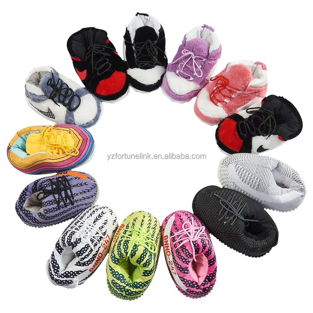 Hot Sale Sneaker Slippers One Size Fits All Casual Sneaker Slippers Plush Indoor Slippers for Women