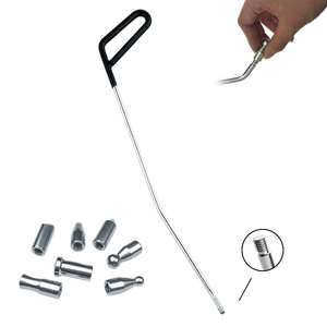 Tiges d'outils de carrosserie en aluminium en gros, 8 têtes de remplacement en alliage argentées, pour ateliers de <span class=keywords><strong>réparation</strong></span> automobile professionnels, <span class=keywords><strong>prix</strong></span> d'usine - Product Image 1
