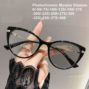 Gafas de Moda 2025 con Protección Anti-luz Azul para Vista Cercana, Montura Ojo de Gato, Lentes Fotocromáticas para Mujer - Product Image 2