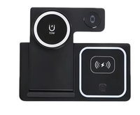 Station de charge pliable 3-en-1 personnalisée avec logo, support de charge magnétique sans fil pour iPhone, Apple Watch et écouteurs XY13